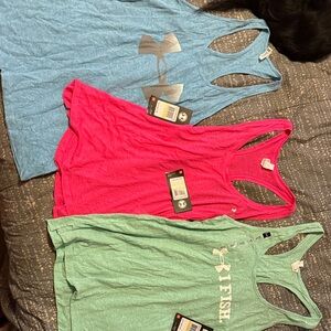 Under Armour Women's Tank Tops - Blue, Pink, Green